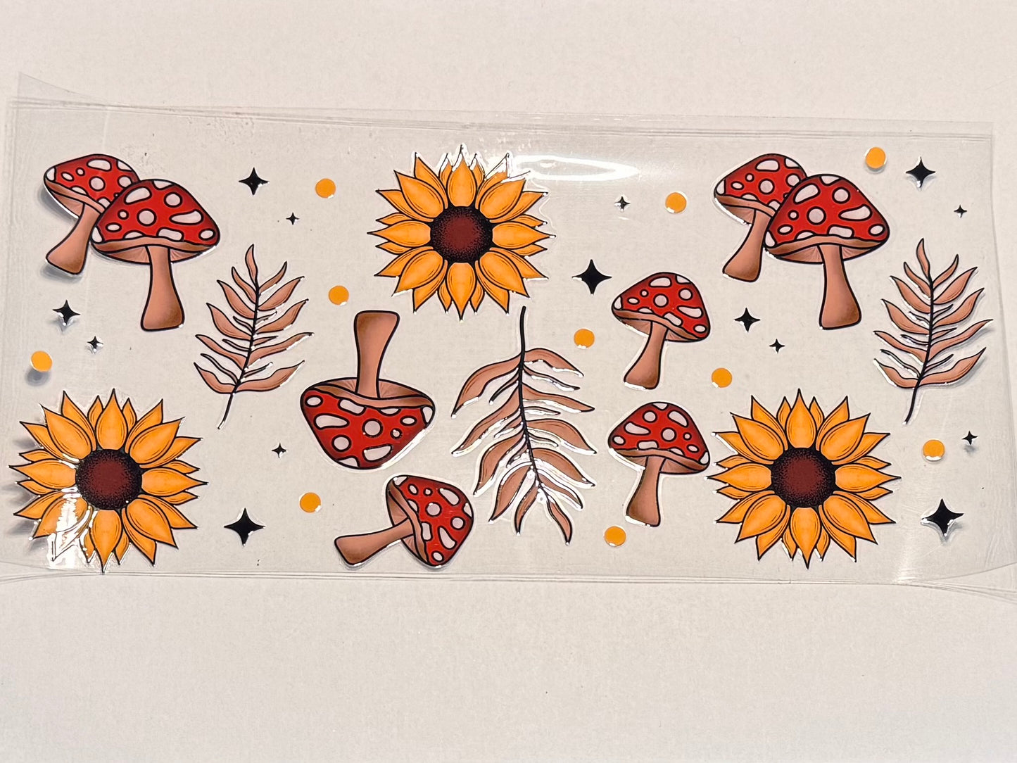 Sunflower And Mushrooms